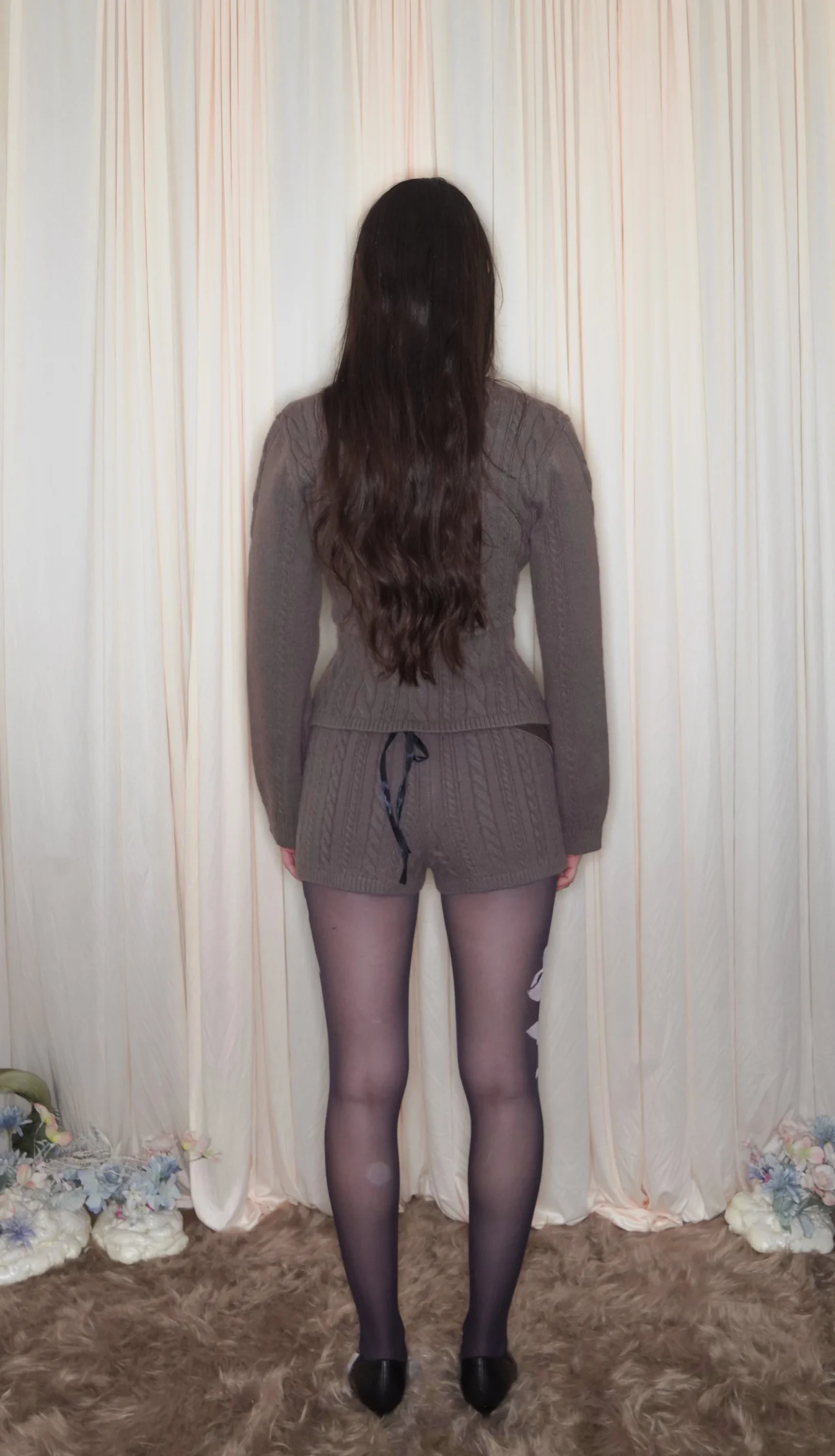 ARTEMIS UMBER BROWN KNIT CARDIGAN - Image 3