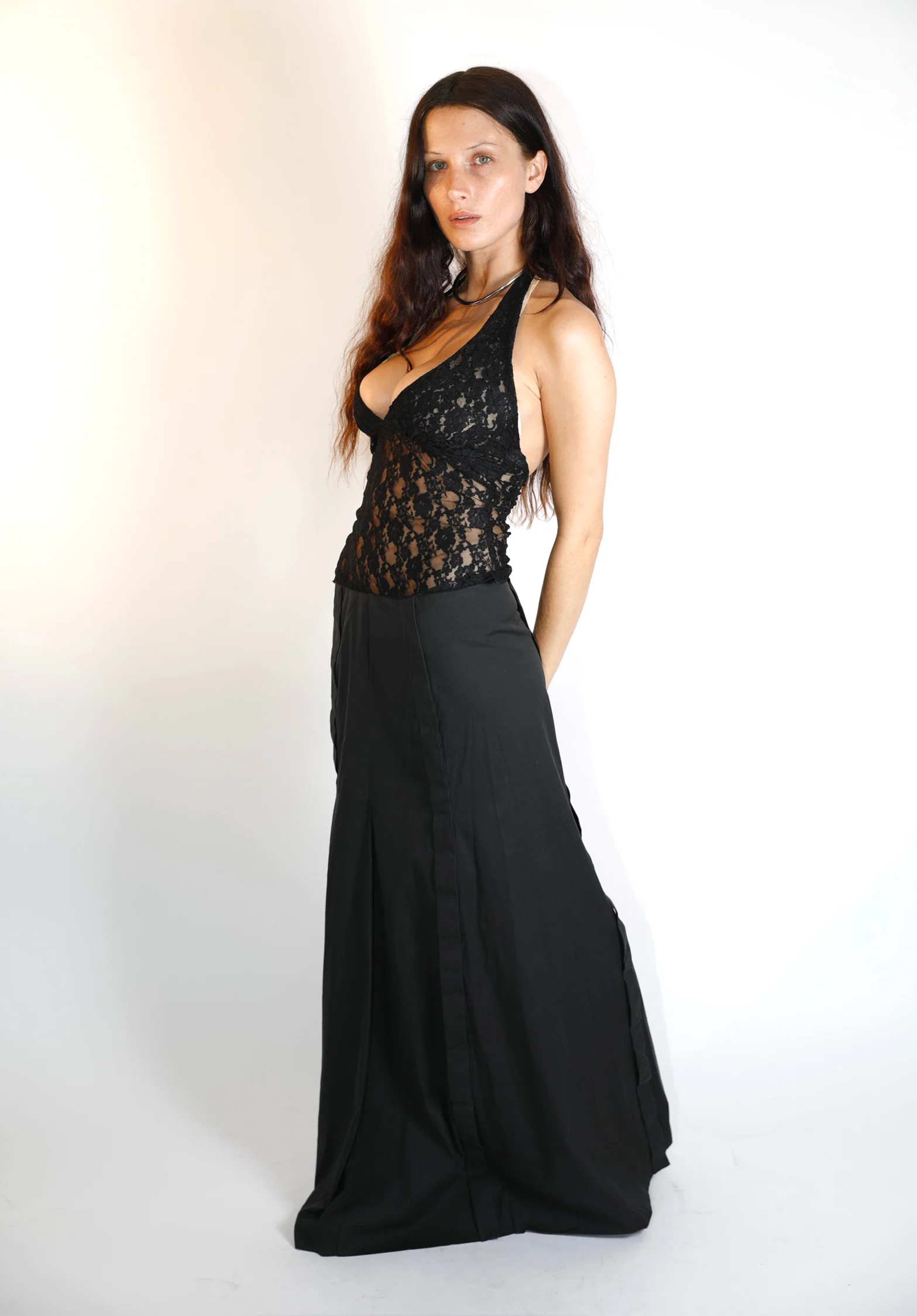 Aurora Halter Top in Midnight Lace - Image 3