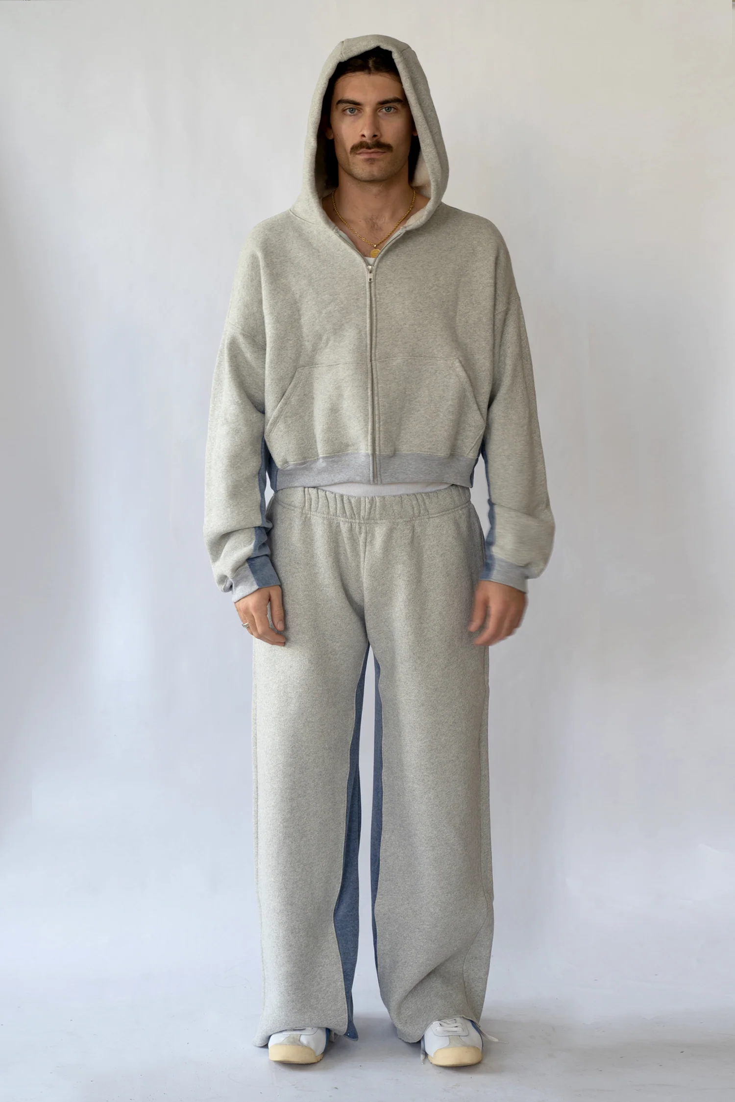 Orion Zip Up Hoodie in Fog - Image 6