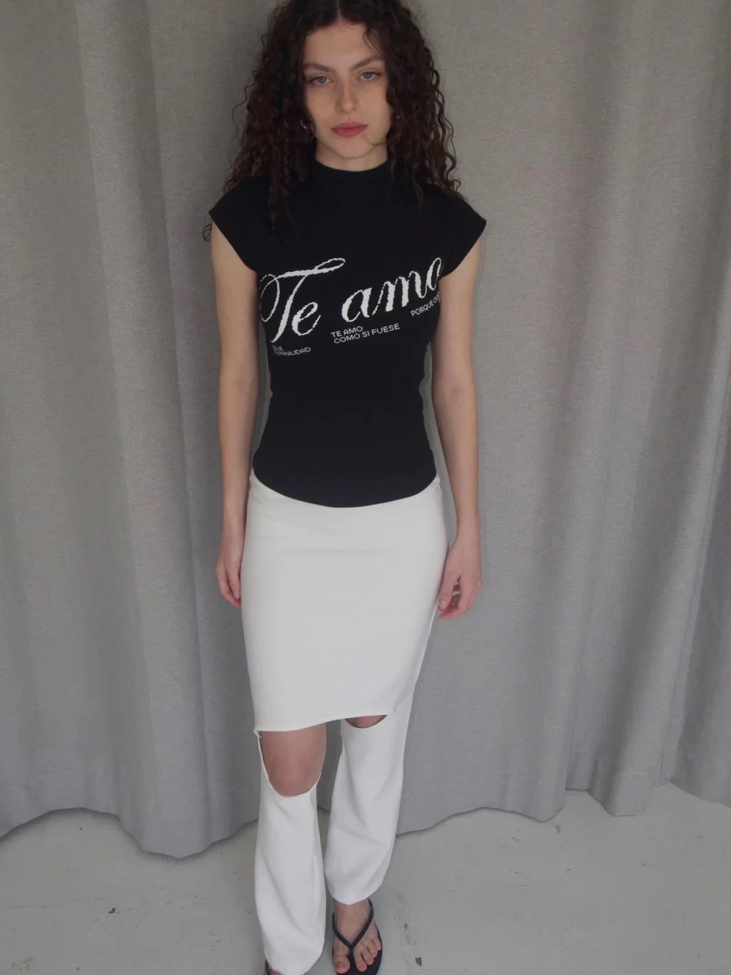 BABY TEE TE AMO - BLACK, WHITE - Image 8