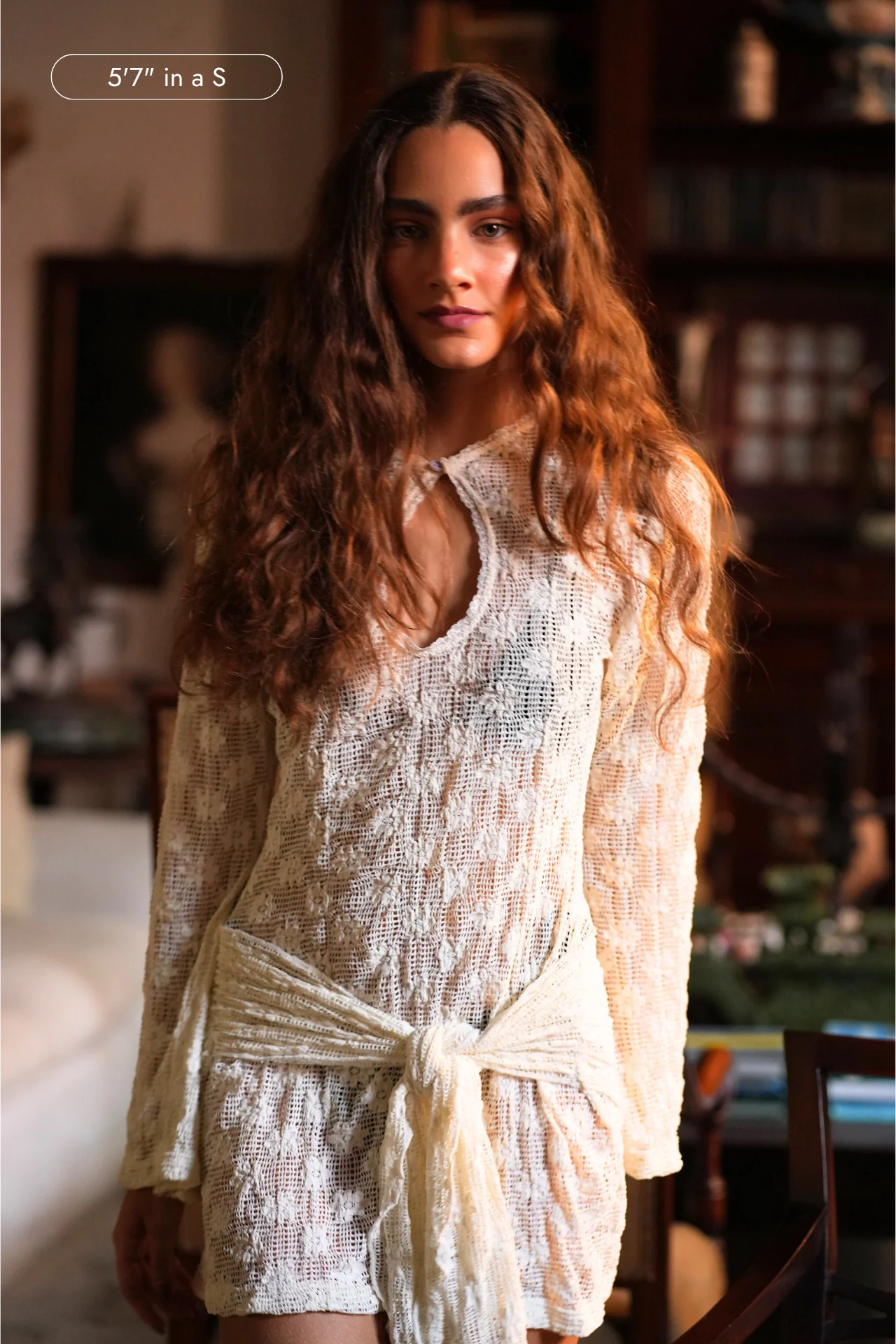 Brisa Keyhole Lace Mini Dress - Image 12