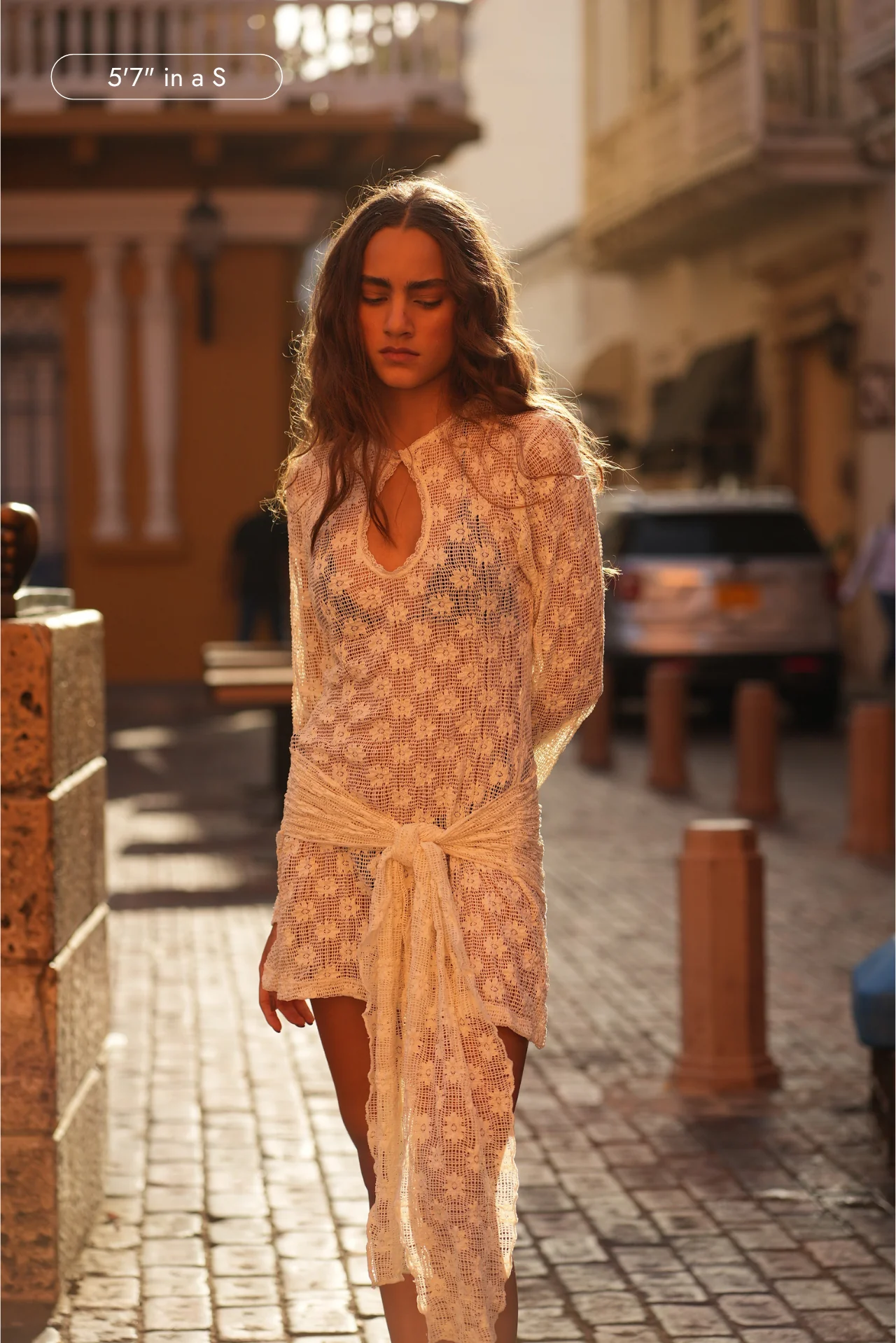 Brisa Keyhole Lace Mini Dress - Image 14