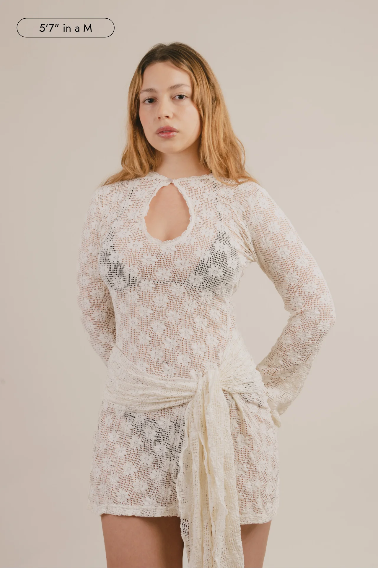 Brisa Keyhole Lace Mini Dress - Image 16