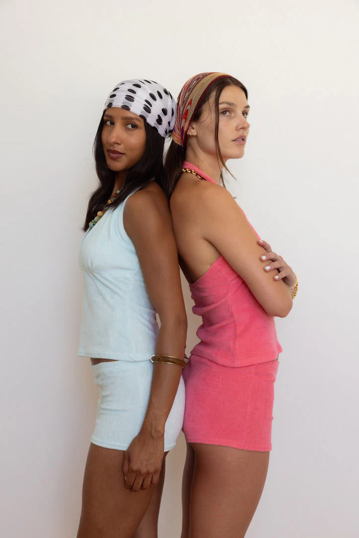 Cleo Hot Shorts in Hot Pink Terry - Image 4