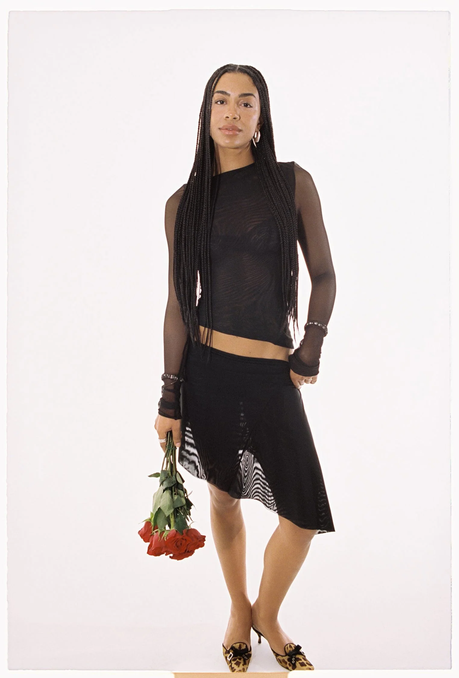 Demeter Long Sleeve Top in Midnight Mesh - Image 4