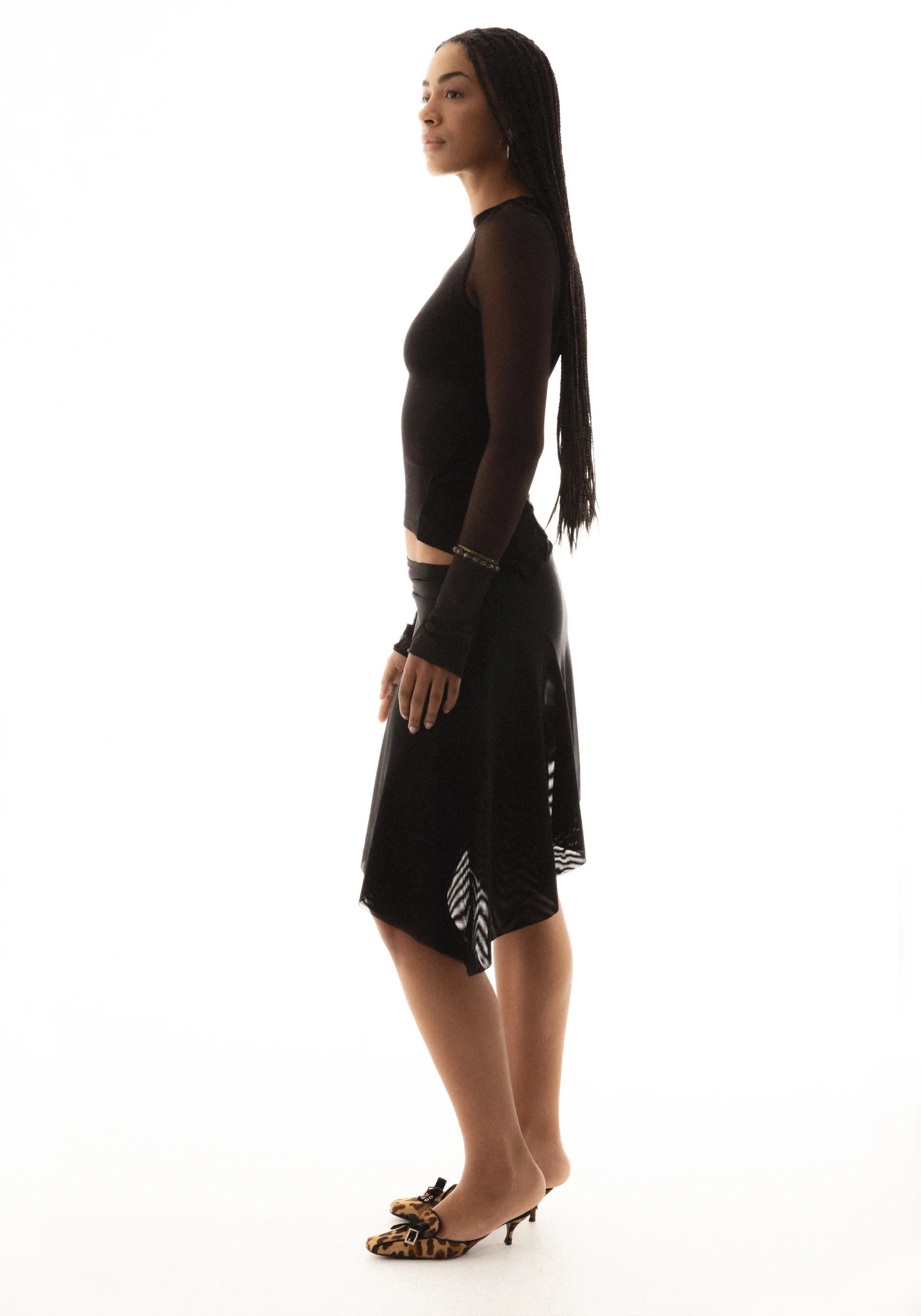 Demeter Skirt in Midnight Mesh - Image 4