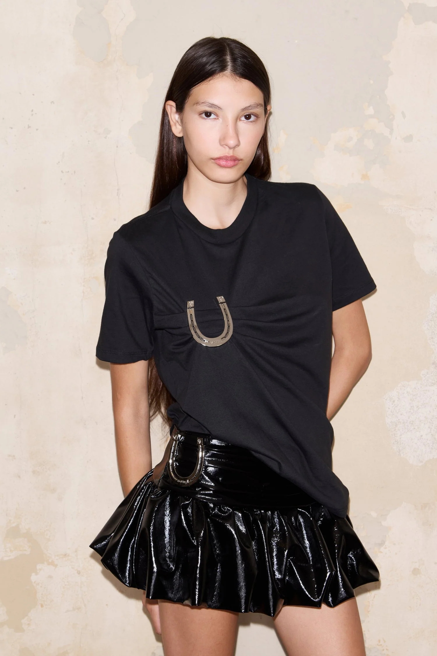 FLORIDA SKIRT SHINY BLACK - Image 3