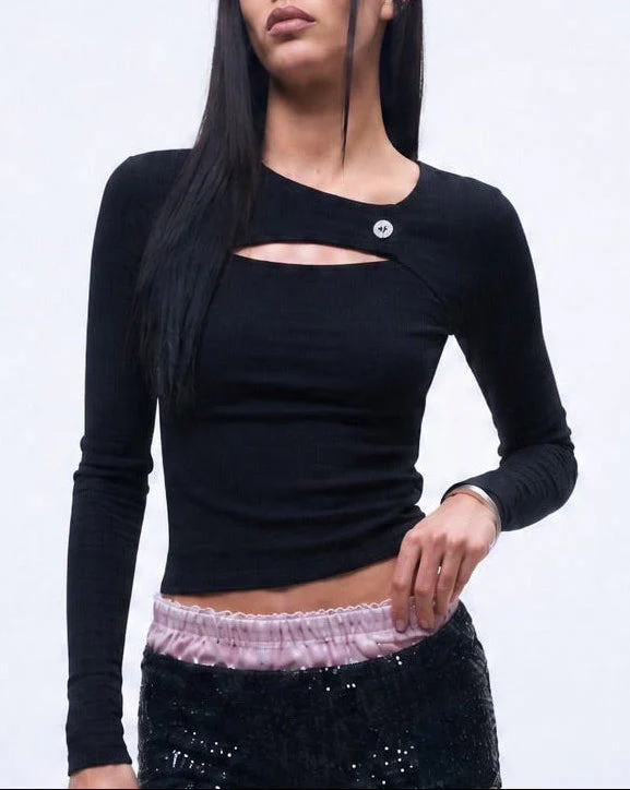 KEY LONG SLEEVE IN BLACK