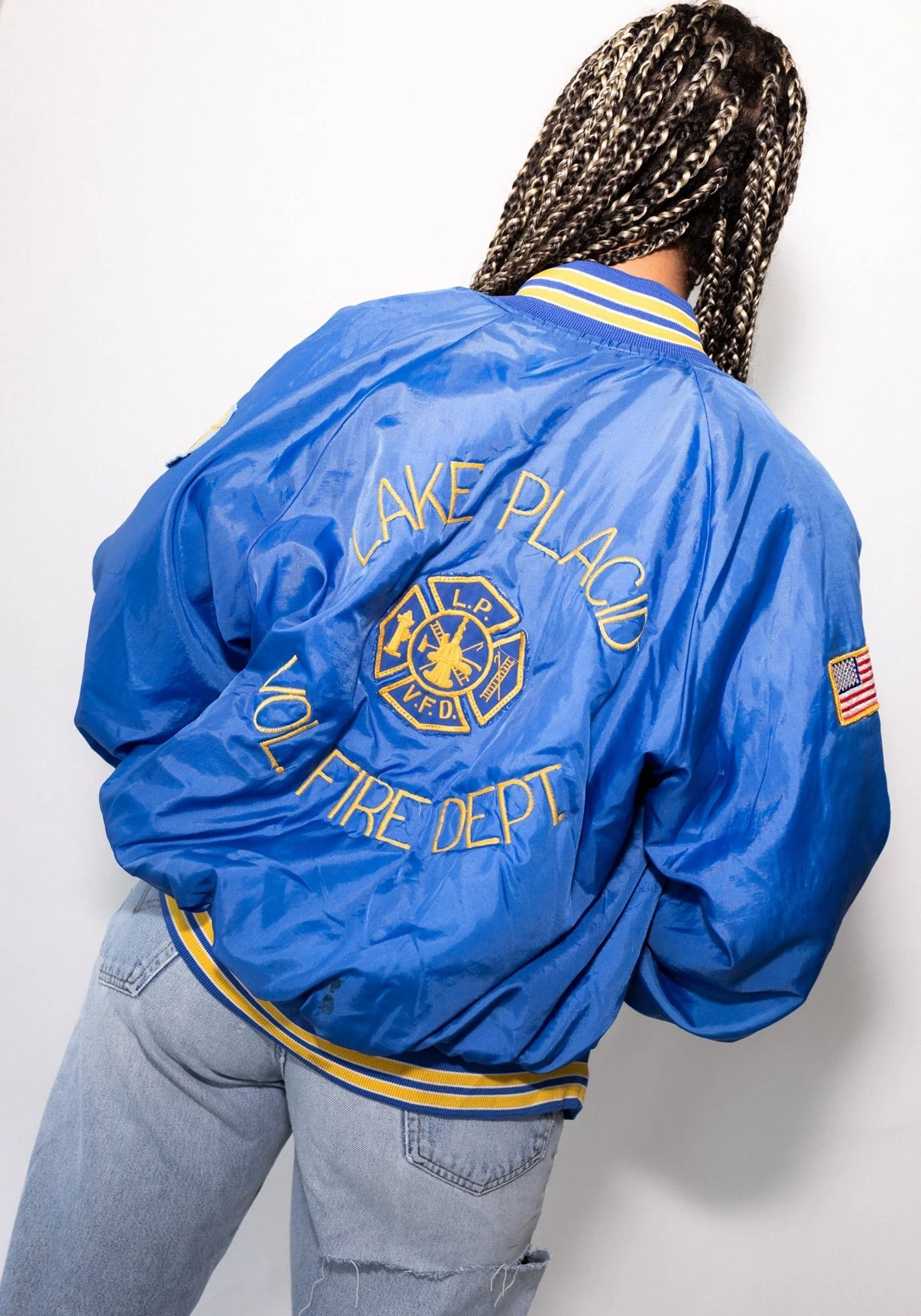 Lake Placid Royal Blue Bomber Jacket - Image 4