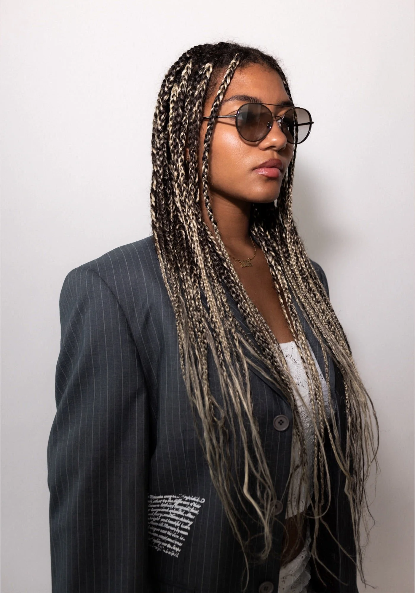 Lincoln Slate Pinstripe Blazer - Image 5