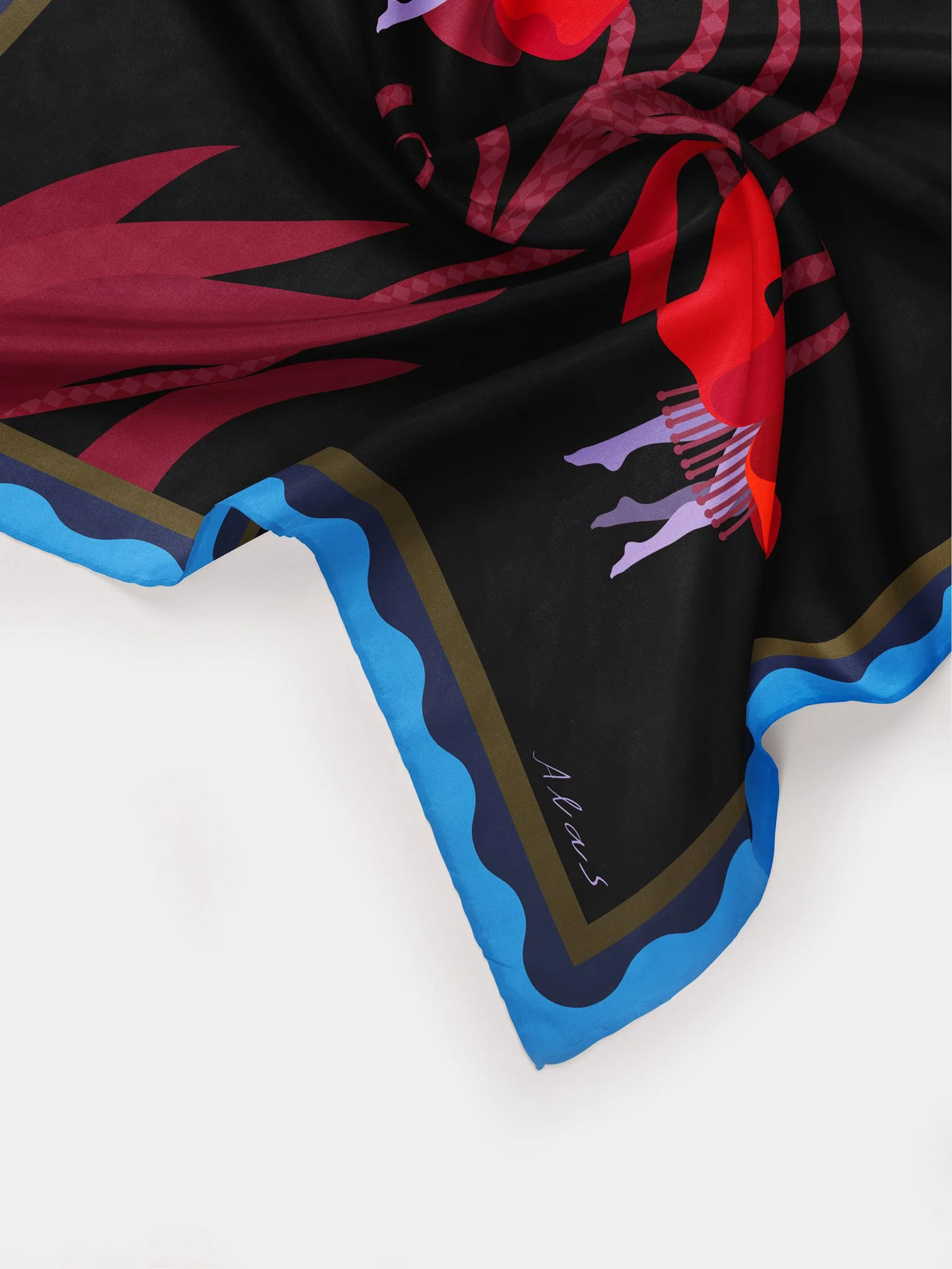 Medium Silk Scarf 'LATE BLOOMER' - Image 3