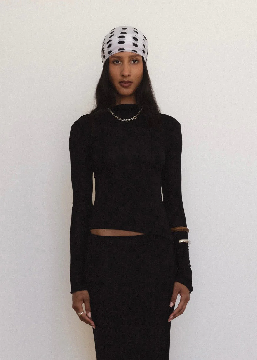 Demeter Long Sleeve Top in Midnight