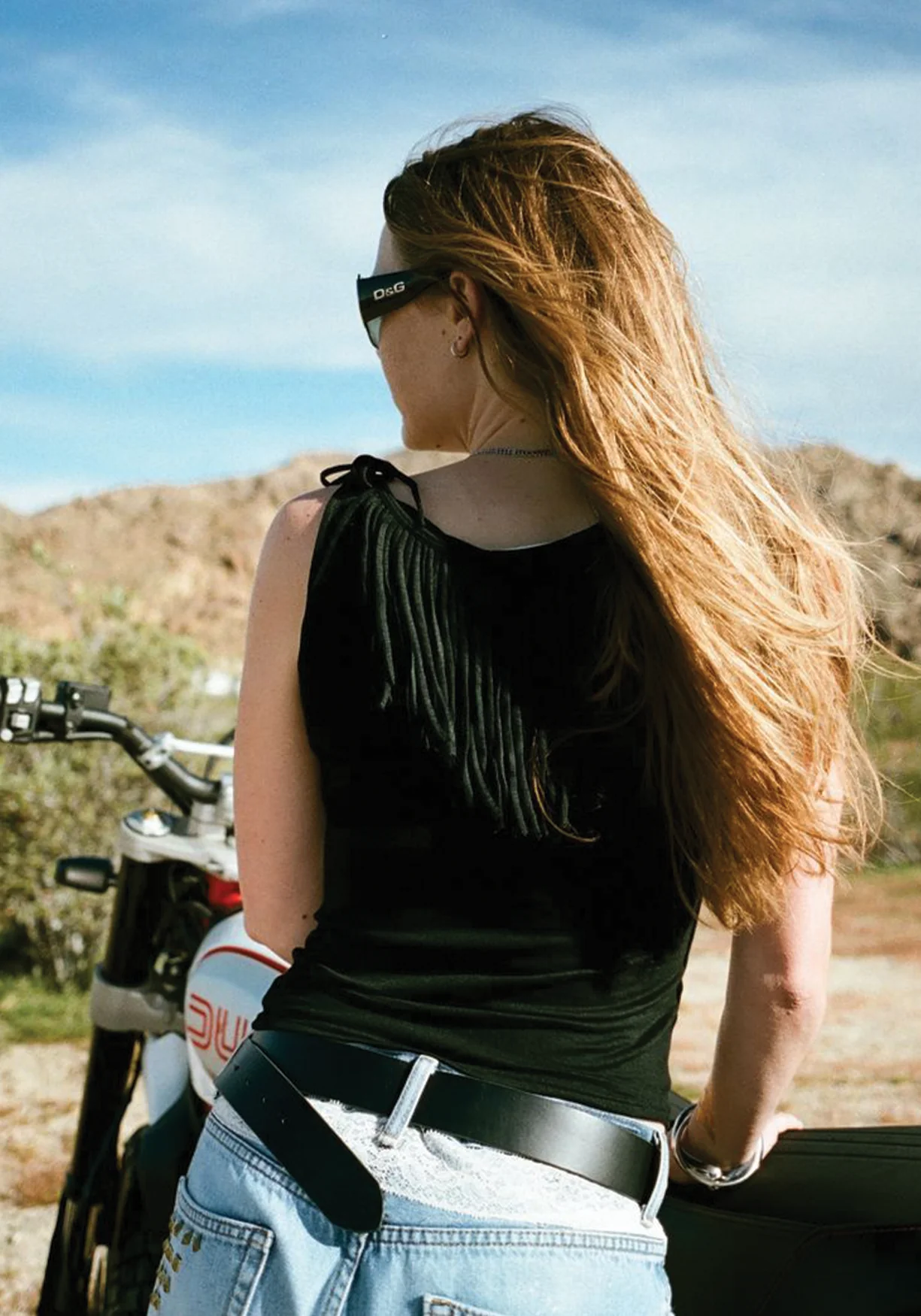 Muse Fringe Tank Top in Midnight - Image 3