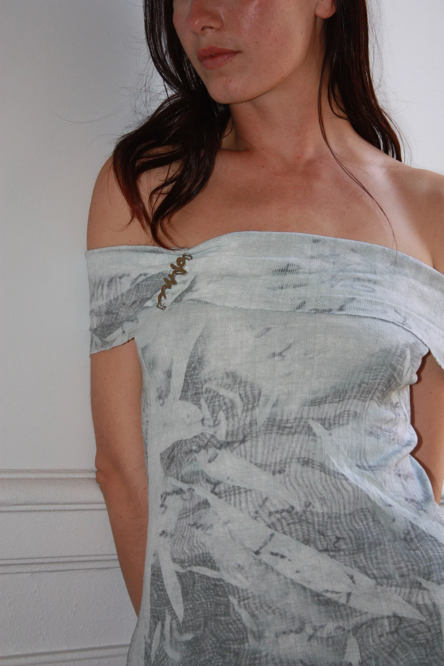 NUDARETE 002 - Asymmetrical cotton dress - Image 3