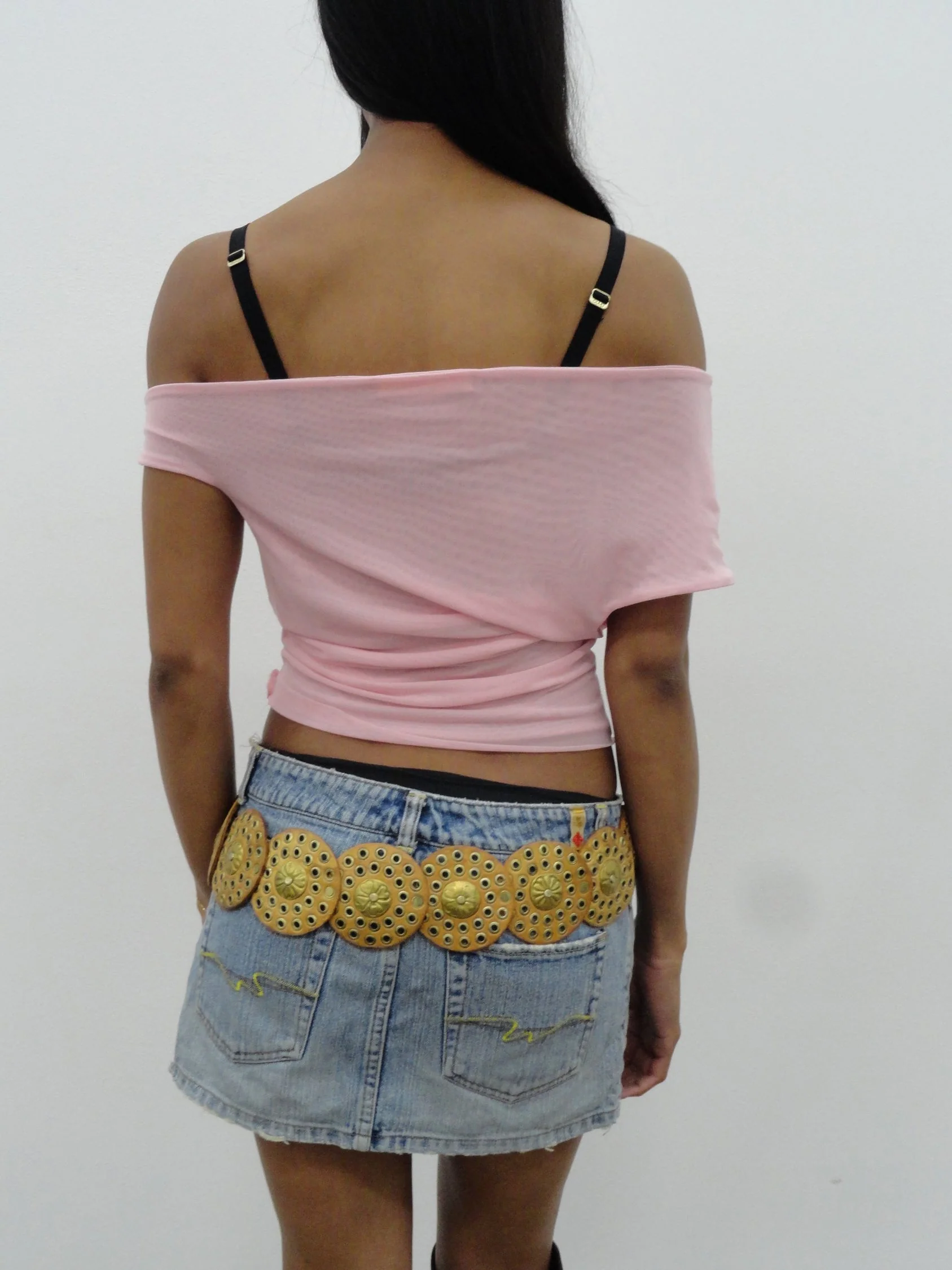 Olympia Top in Baby Pink Mesh - Image 4
