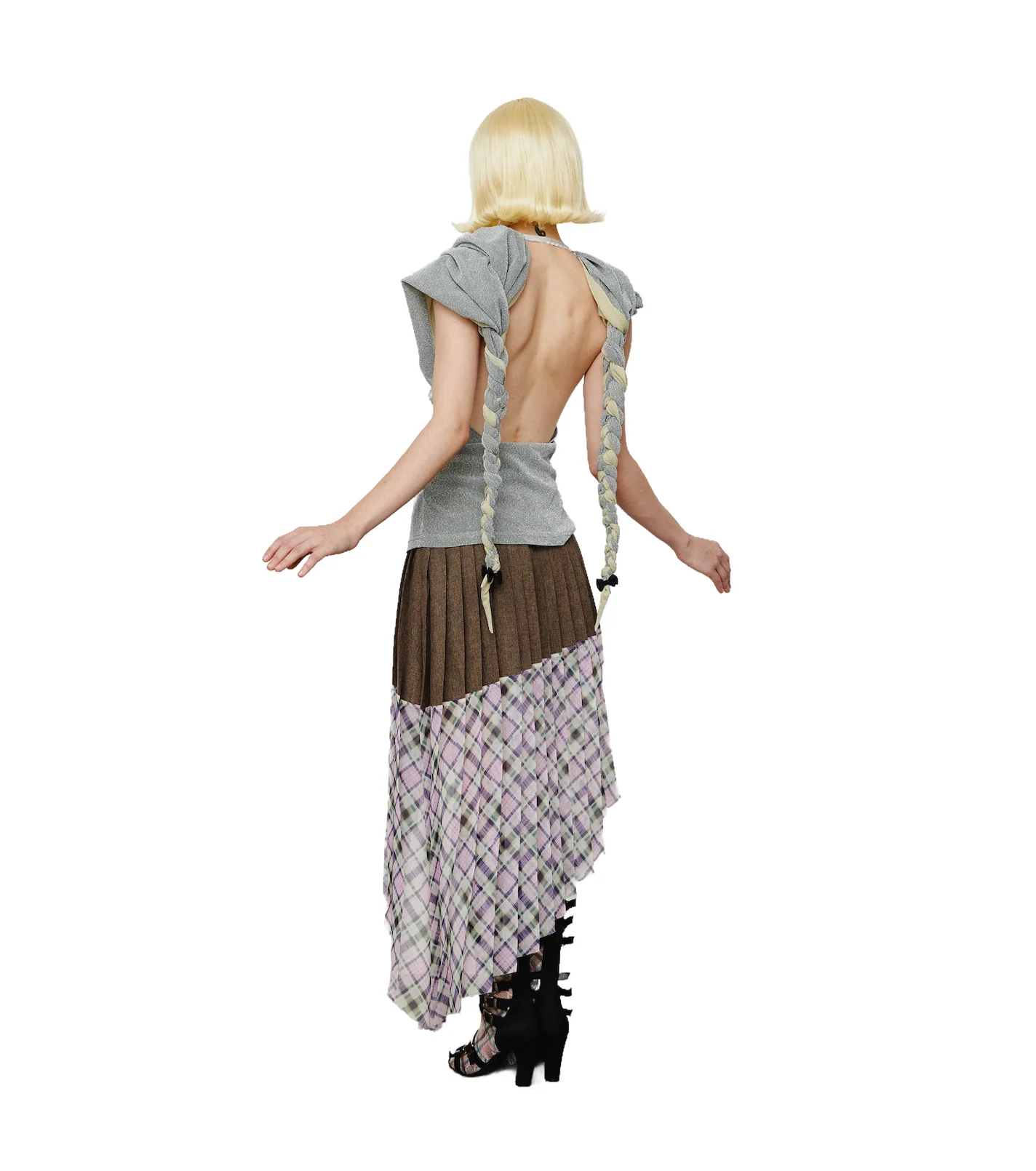 Open Back Braided Drap Top - Image 4