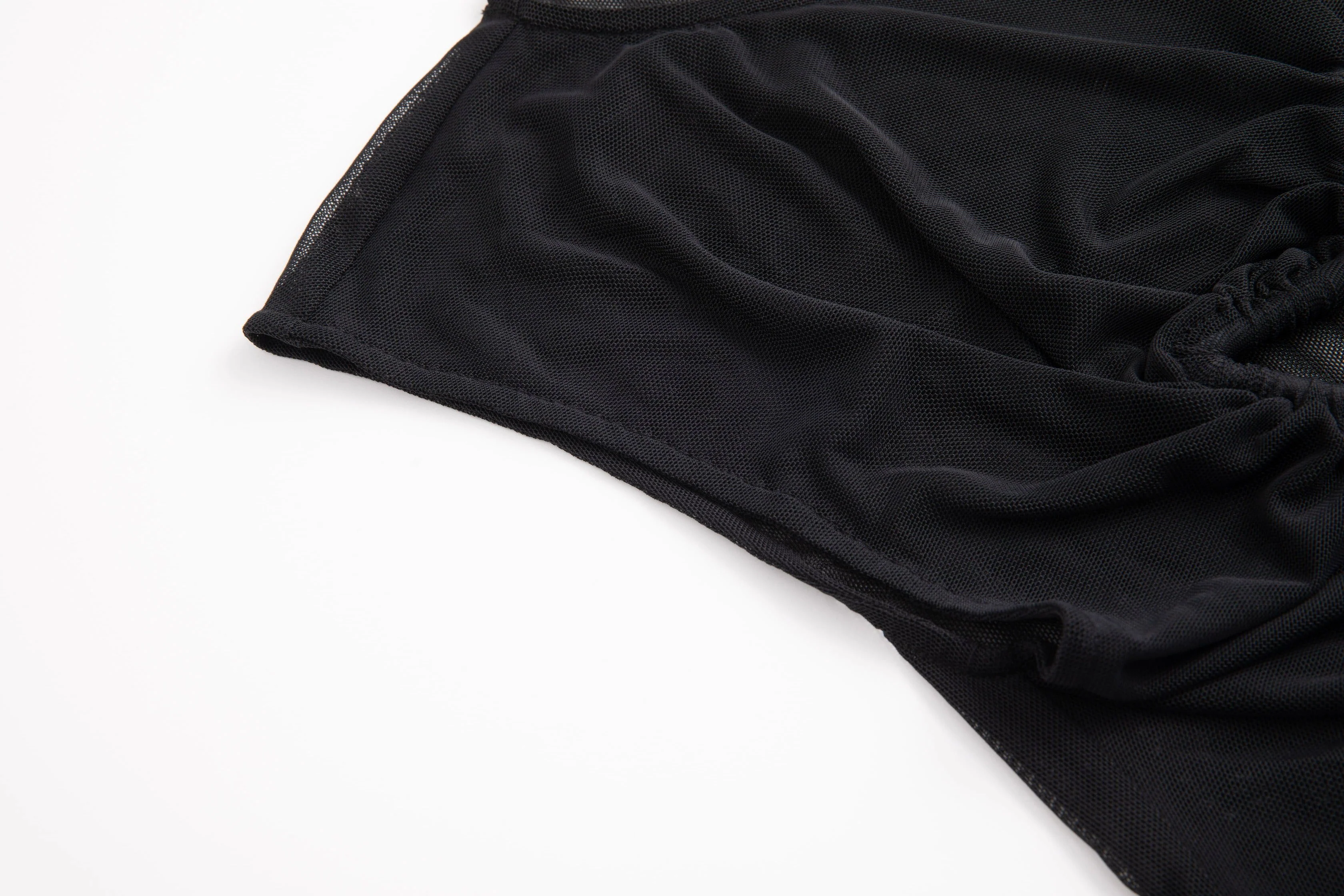 Plaid Mesh Star Cutout Tshirt Black - Image 3