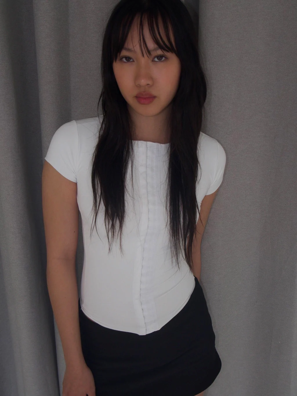 SHORT SLEEVE MULTI-HOOK TOP - WHITE - Image 4