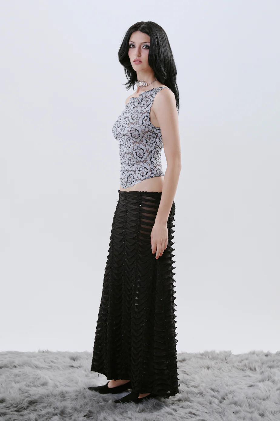 Silver Moonflower Lace Top - Image 2