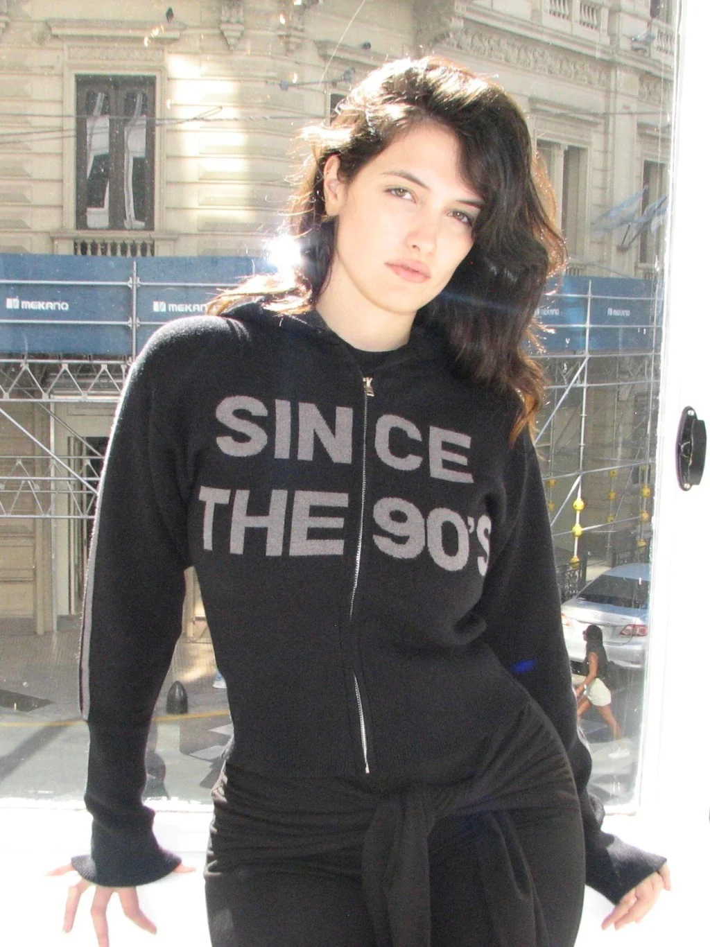 SWEATER SINCE THE 90'S - BLACK WITH GREY LETTERS