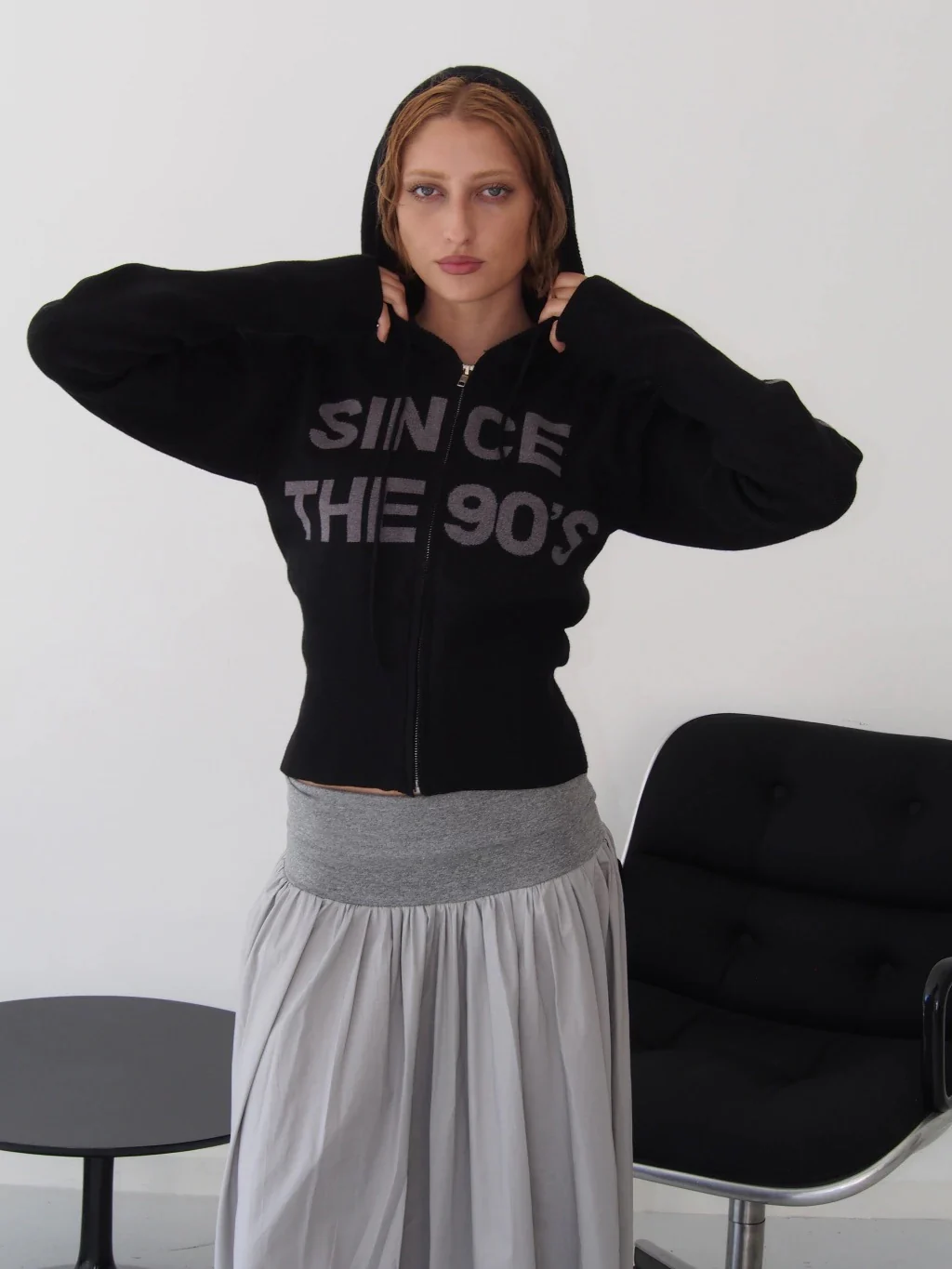 SWEATER SINCE THE 90'S - BLACK WITH GREY LETTERS - Image 3