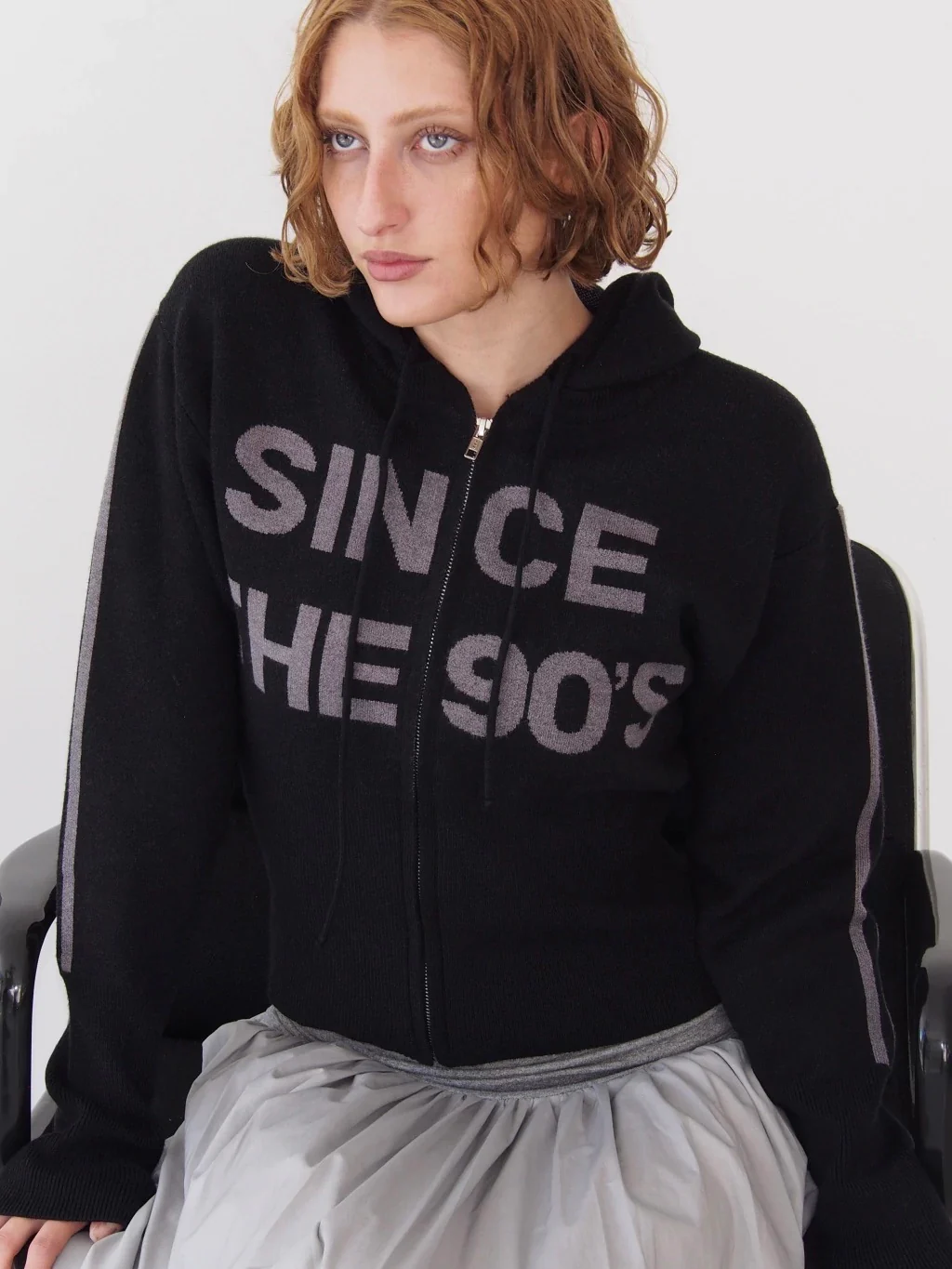 SWEATER SINCE THE 90'S - BLACK WITH GREY LETTERS - Image 8