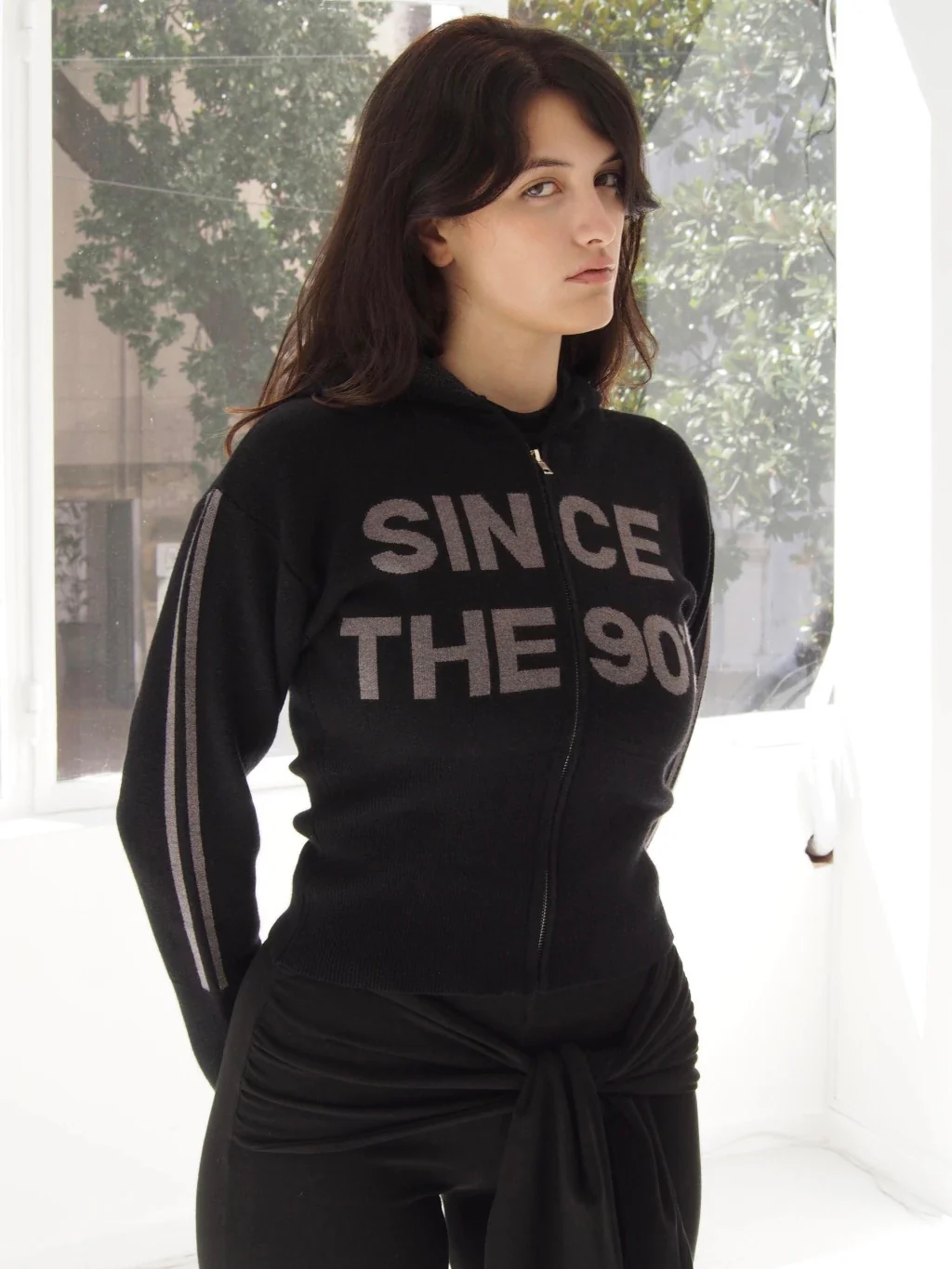 SWEATER SINCE THE 90'S - BLACK WITH GREY LETTERS - Image 9