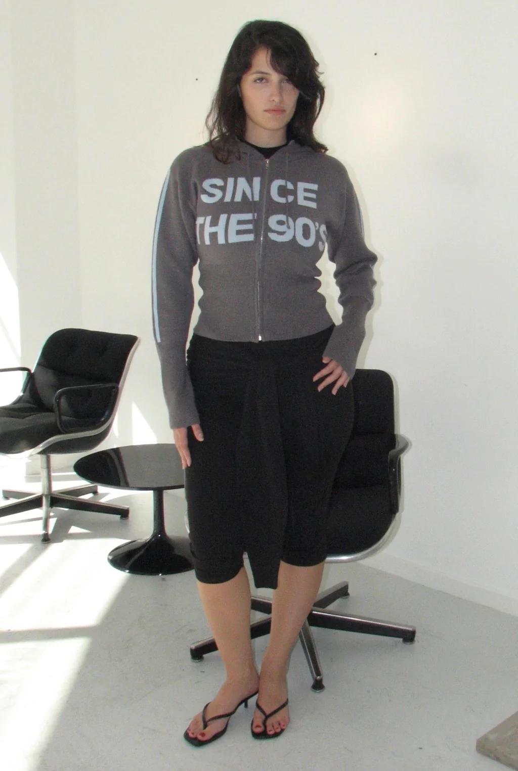 SWEATER SINCE THE 90'S - GREY WITH LETTERS IN LIGHT BLUE - Image 5