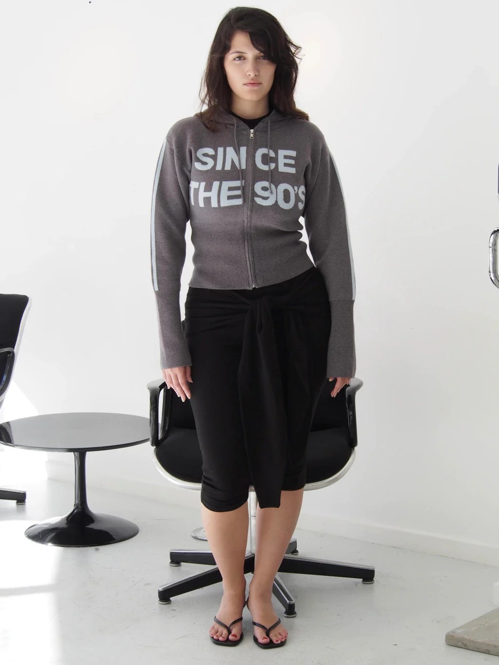 SWEATER SINCE THE 90'S - GREY WITH LETTERS IN LIGHT BLUE - Image 7
