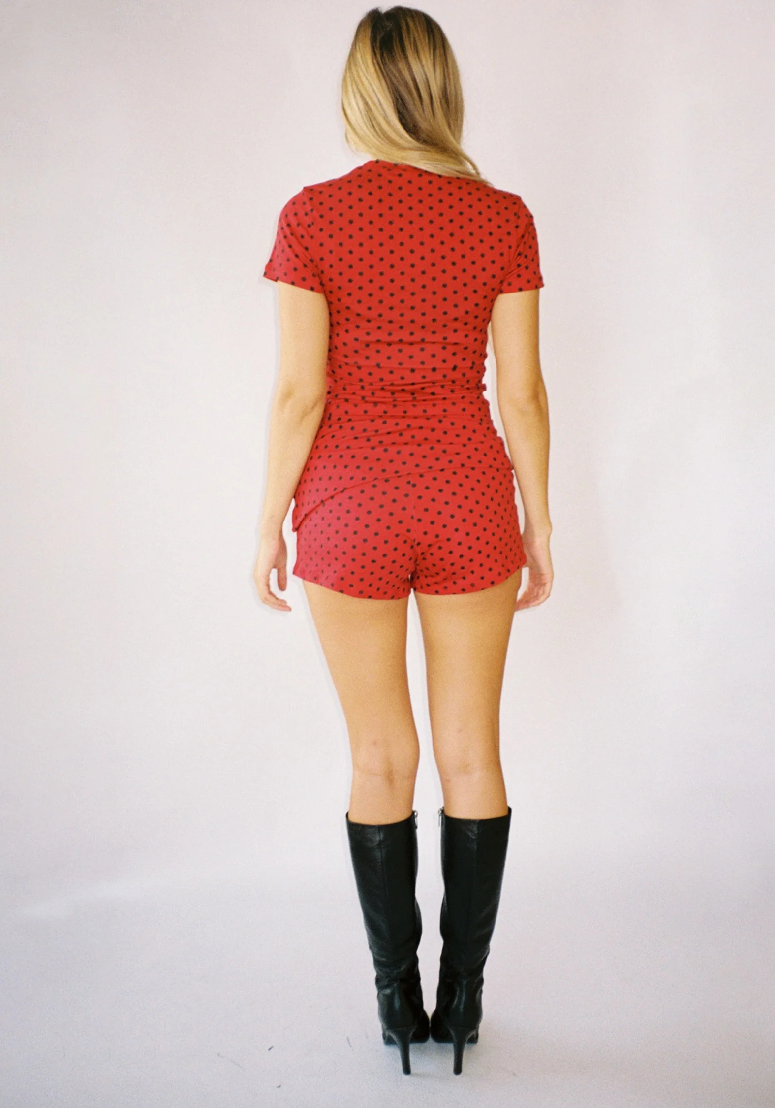 Thalia Shorts in Red Polka Dot - Image 3