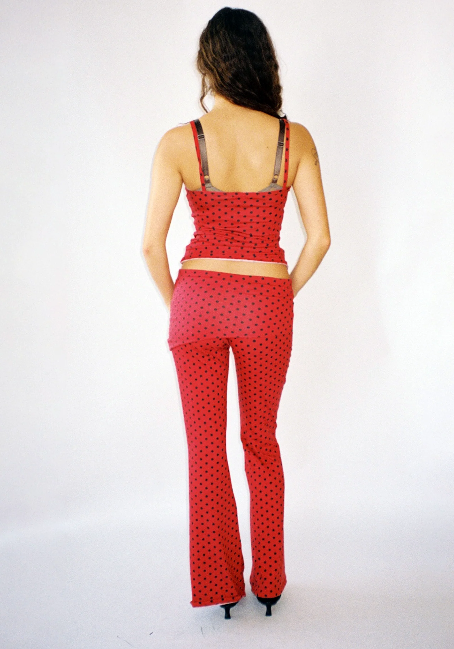 Thalia Tank Top in Red Polka Dot - Image 4