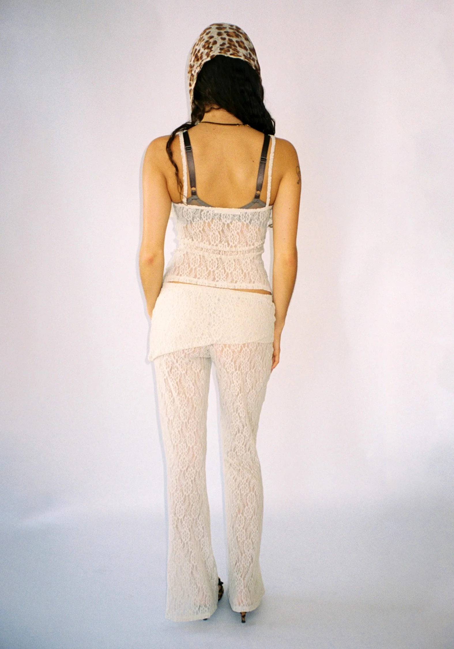 Thalia Tank Top in Sandstone Lace - Image 4