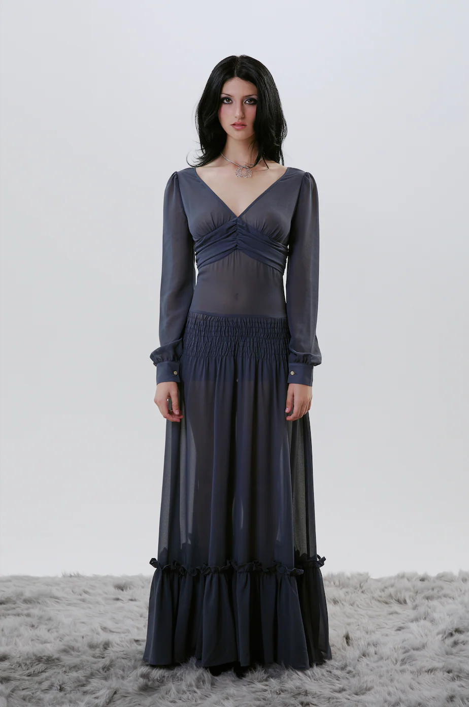 Vault Dress in Obsidian Blue