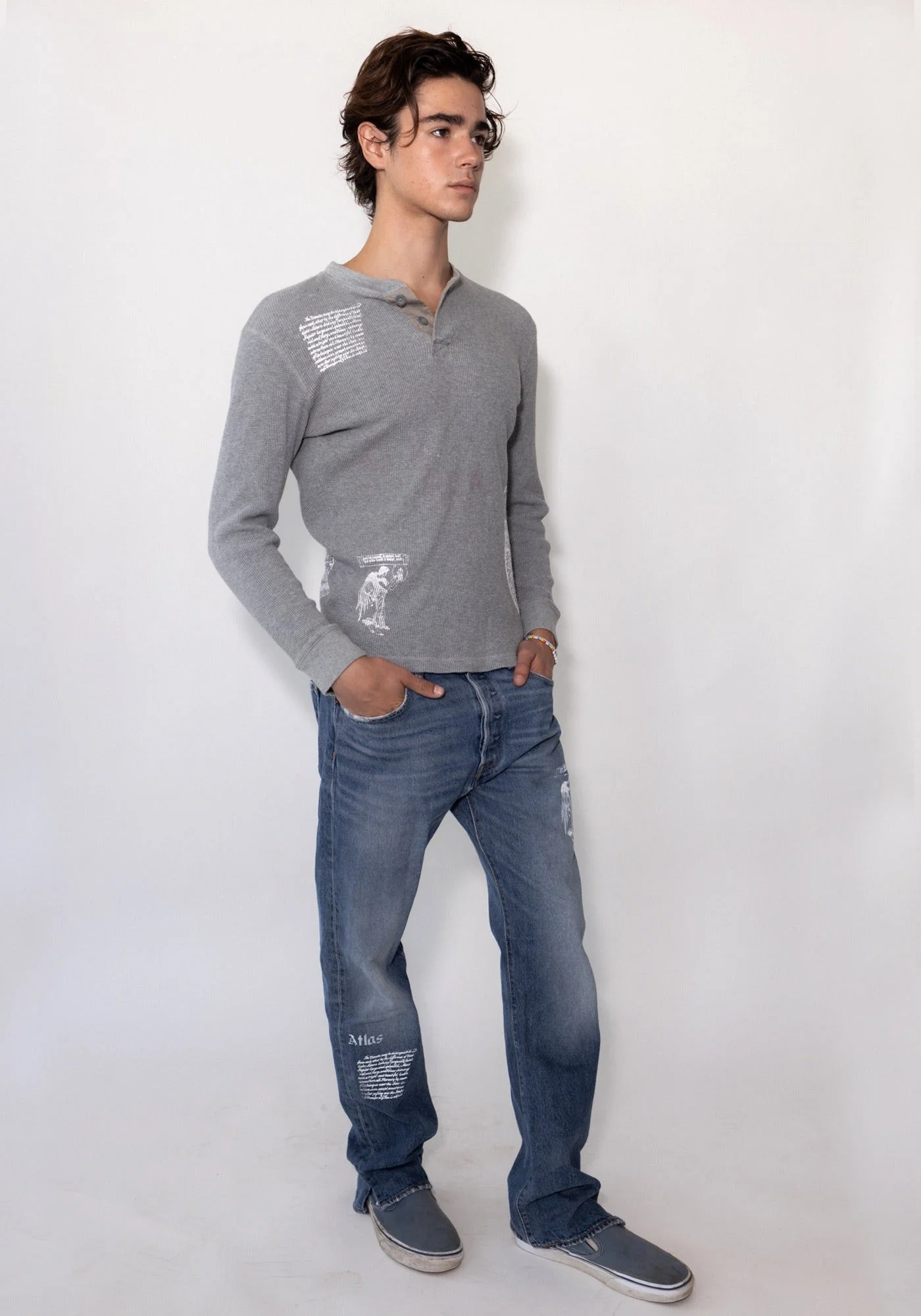 York Gray Waffle Knit - Image 2